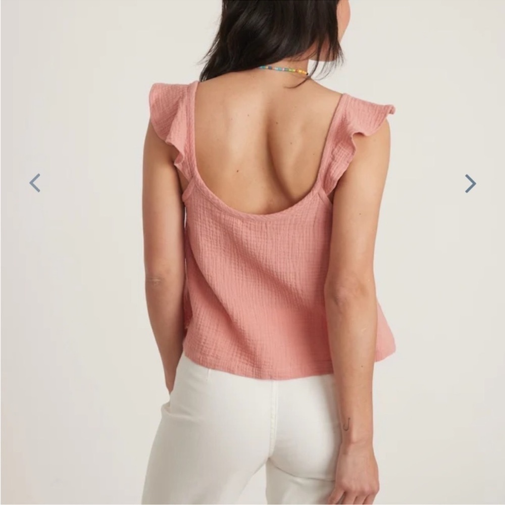 Marine Layer Jude flutter sleeve tank top Peach size XS (A-6) - Picture 8 of 11